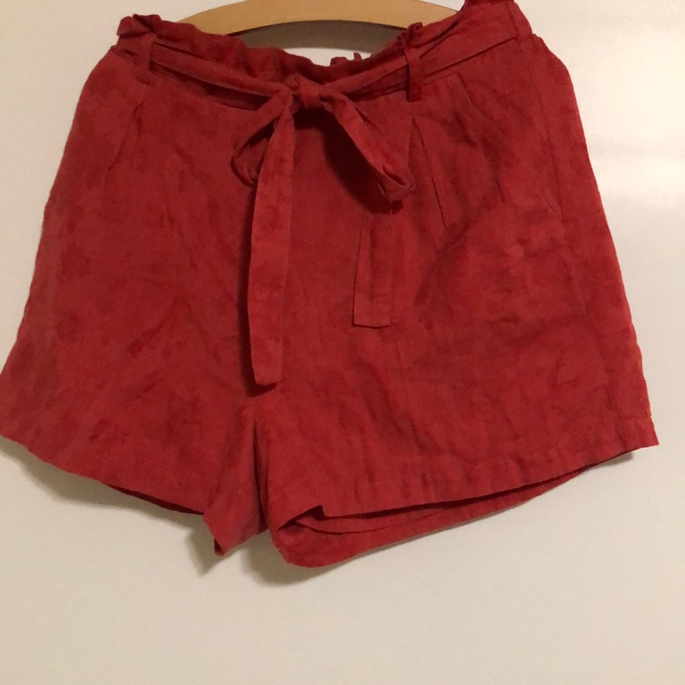 A loves A High Waisted Shorts Red Rose Pattern